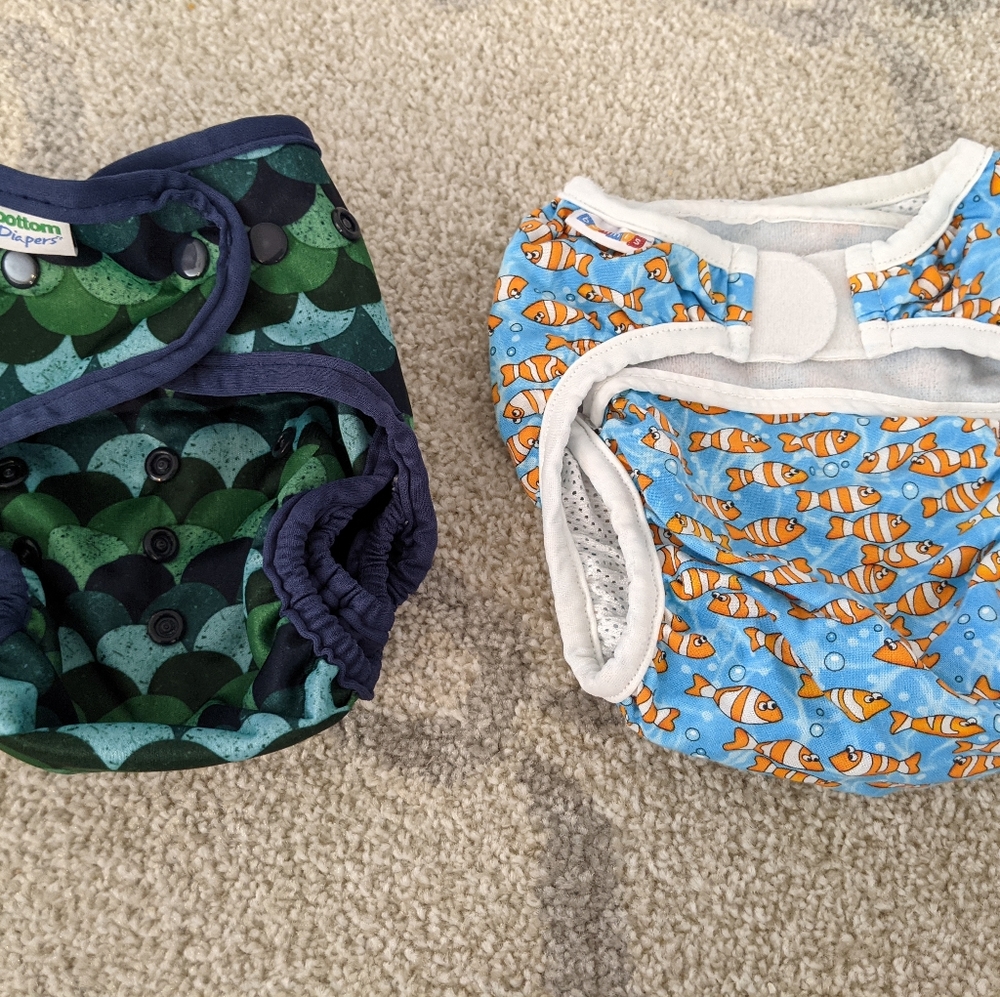 Set of 2 like new reusable swim diapers